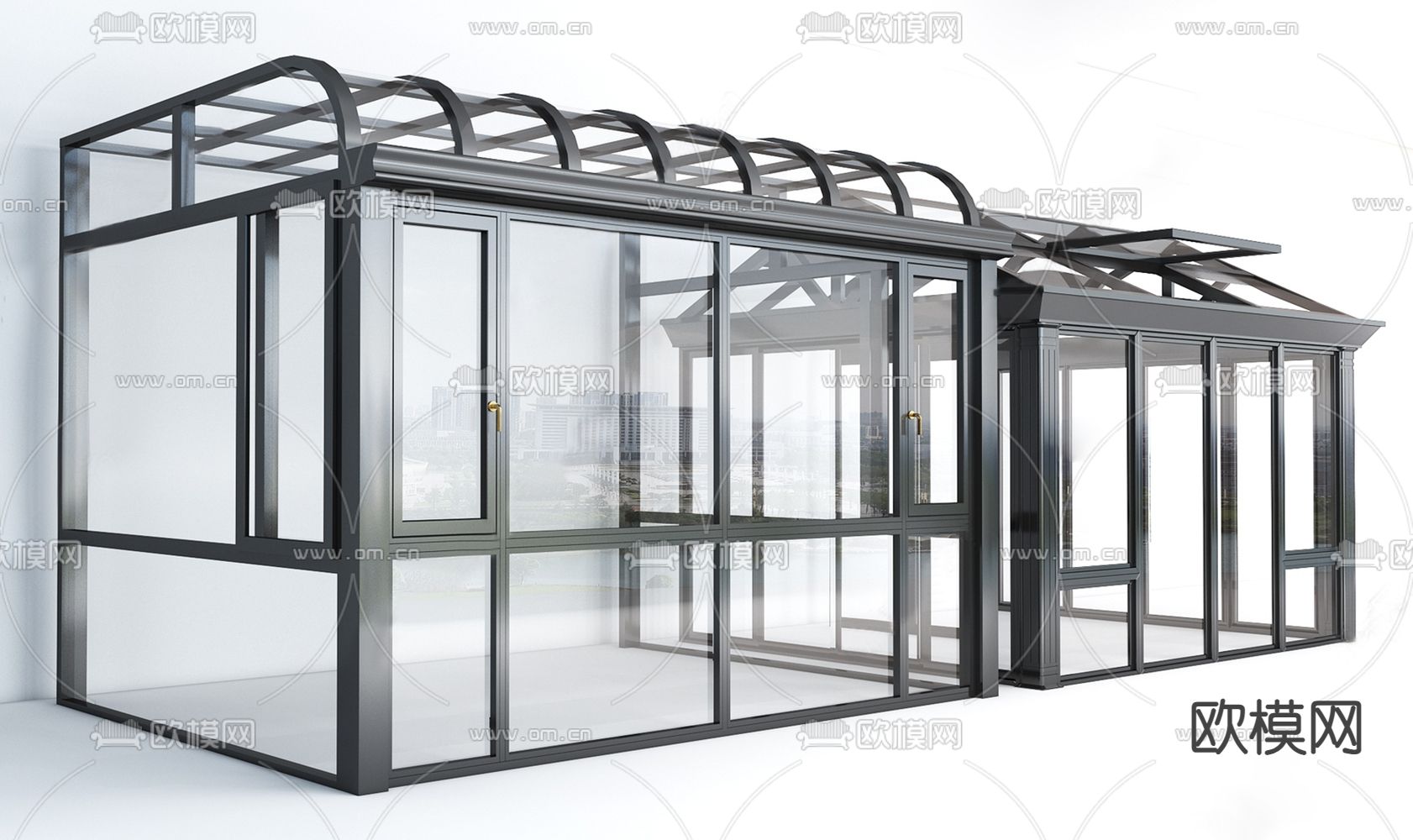 现代室外阳光房3d模型下载