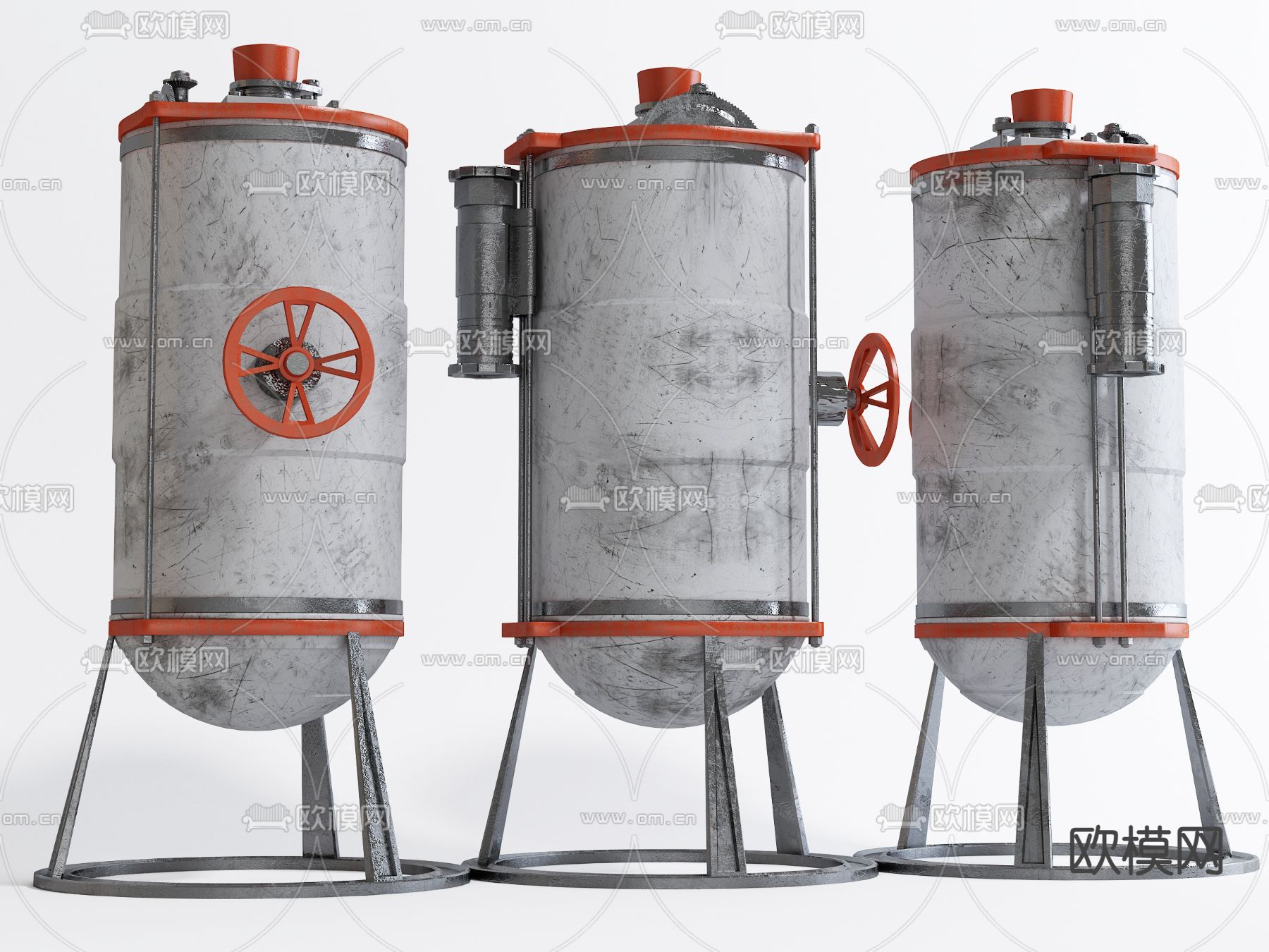工地密封罐 过滤罐3d模型下载