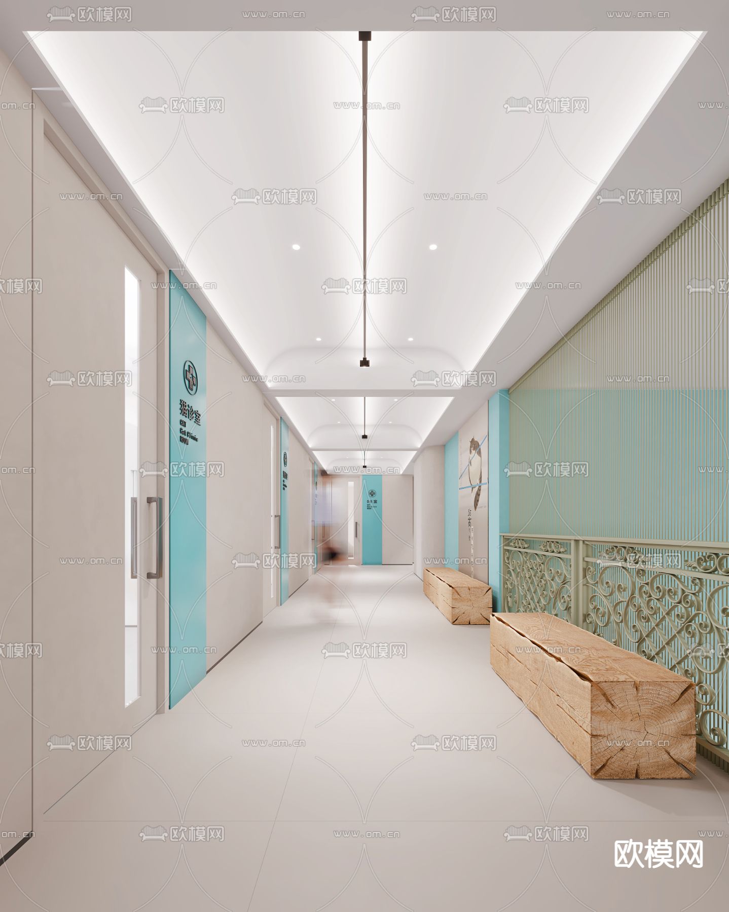 现代宠物医院3d模型下载（渲染图4）