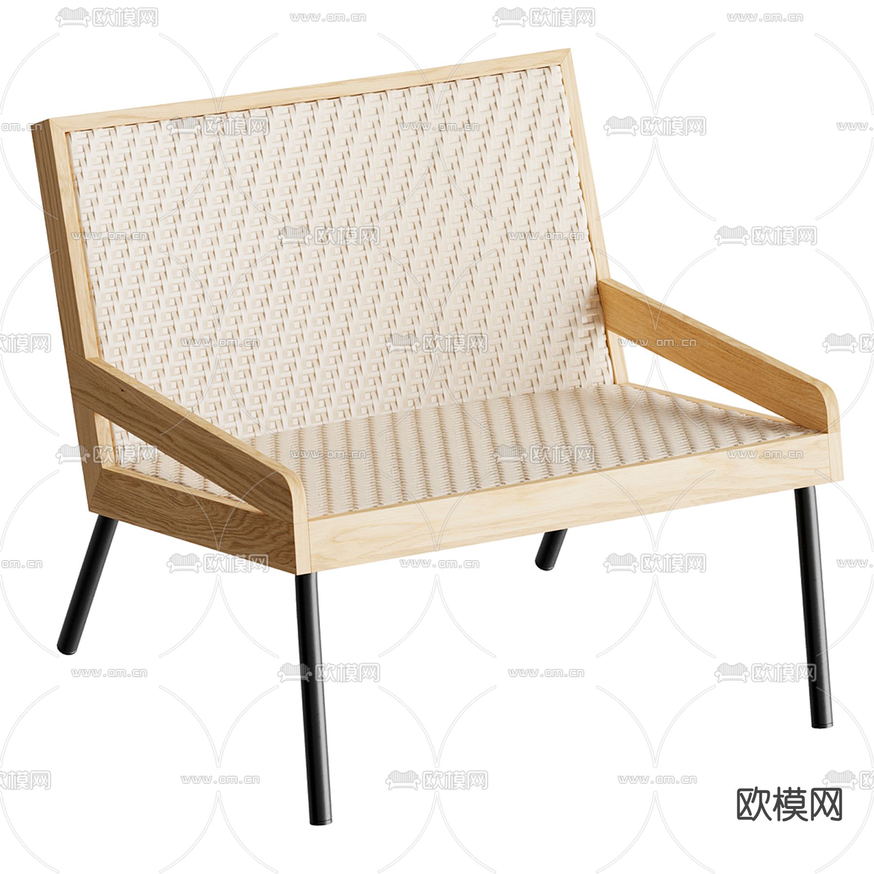 Ethimo 侘寂户外椅 公共椅3d模型下载（渲染图2）