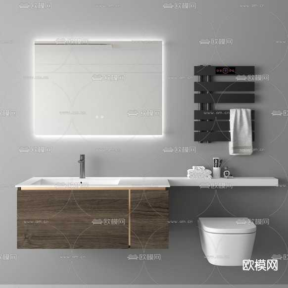 卫浴柜 浴室柜 洗手台3d模型下载