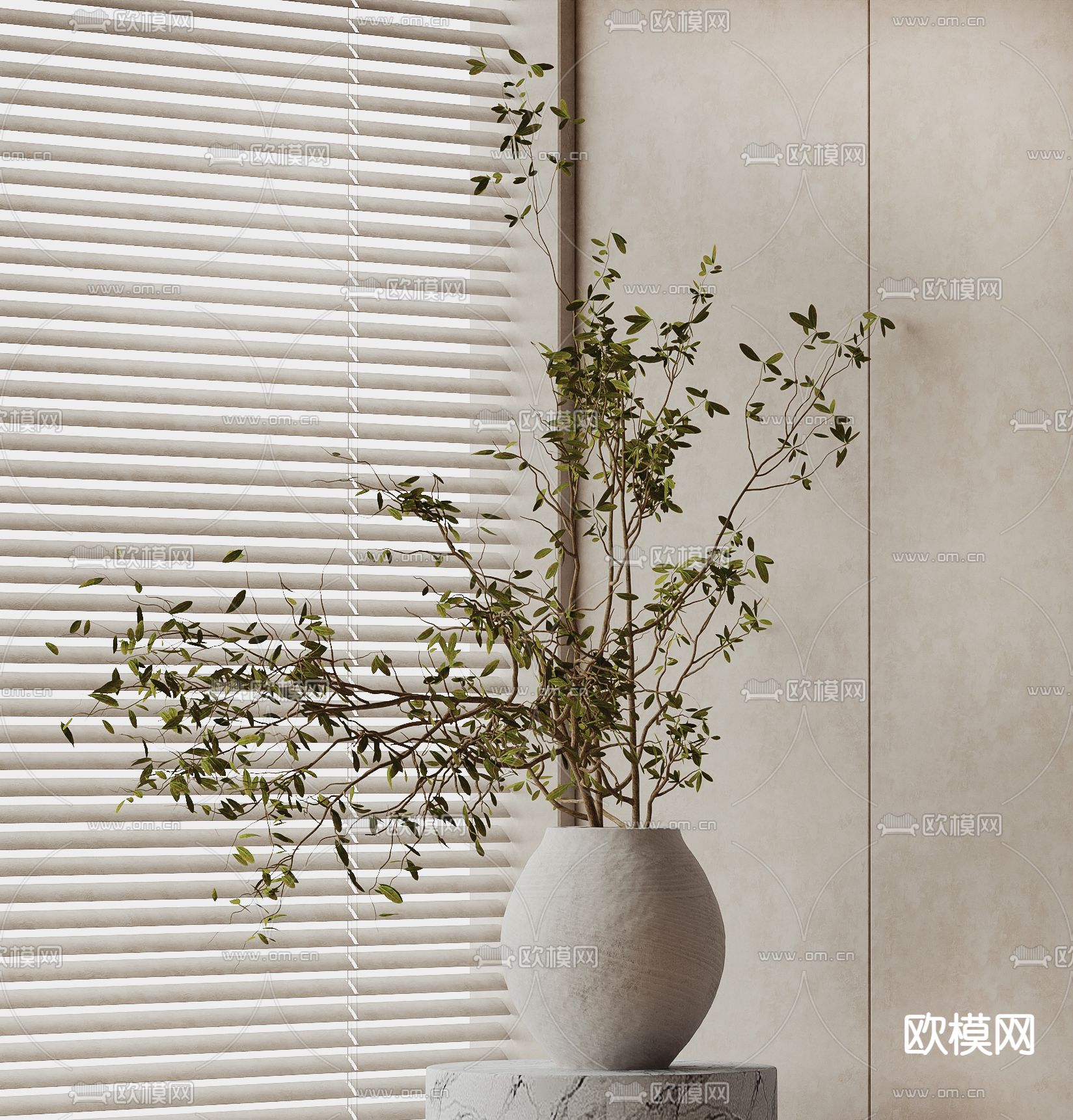 侘寂水生植物 水培植物3d模型下载