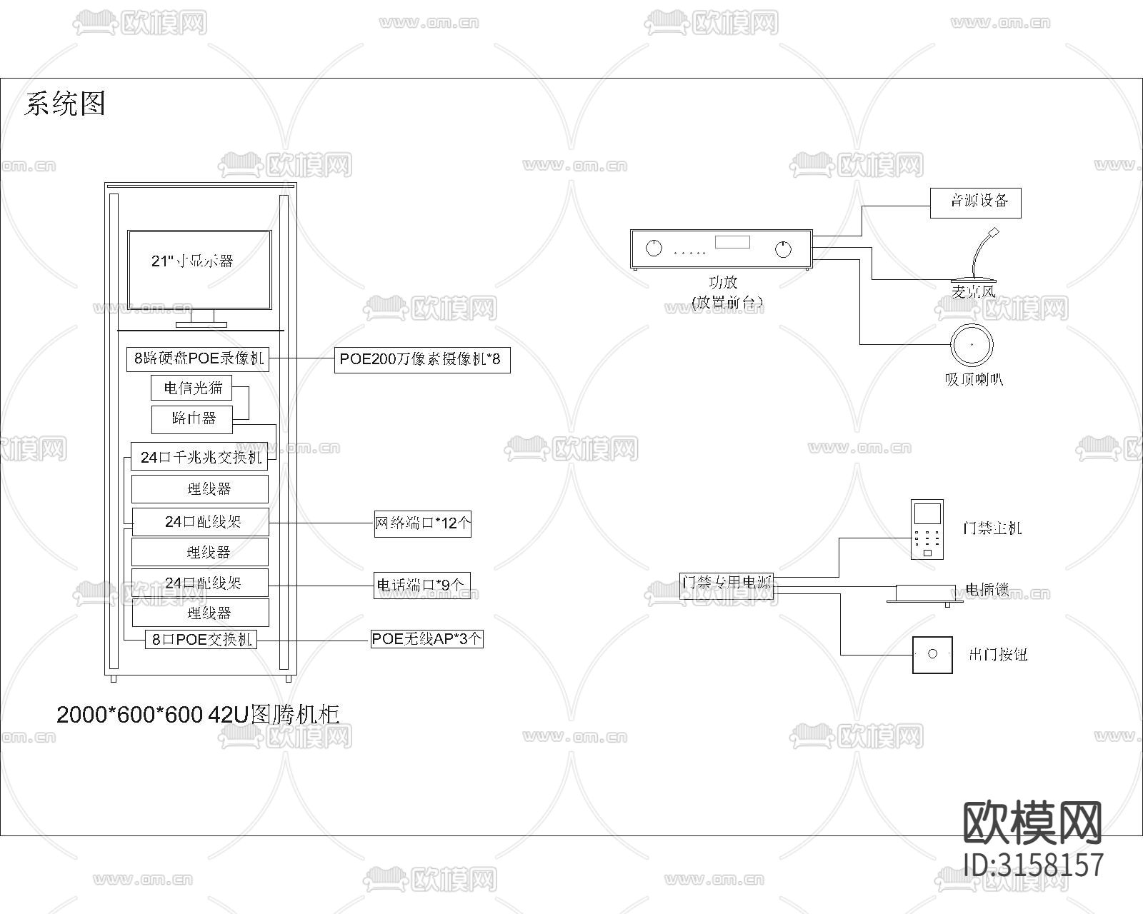 售楼处空调  智能化cad施工图下载（渲染图5）