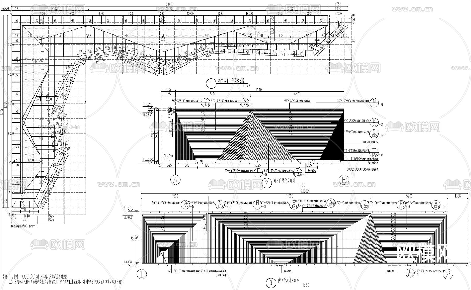 特色水景cad大样图下载（渲染图8）