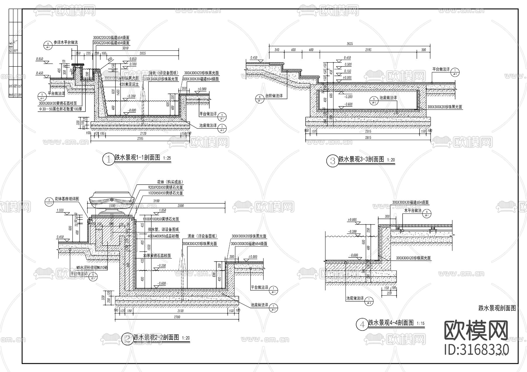 欧式景观圆亭cad大样图下载（渲染图10）