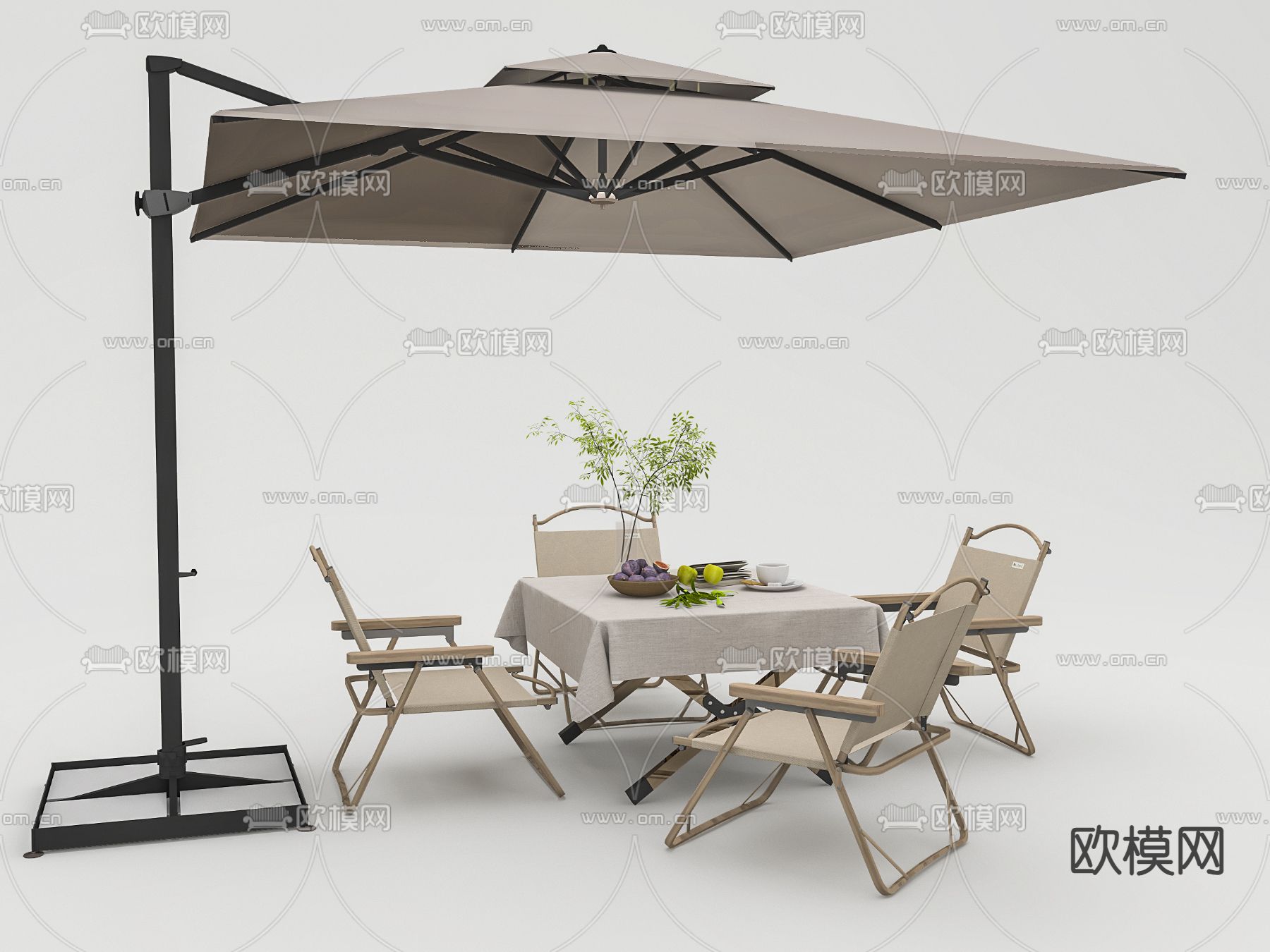 户外桌椅 露营桌椅3d模型下载