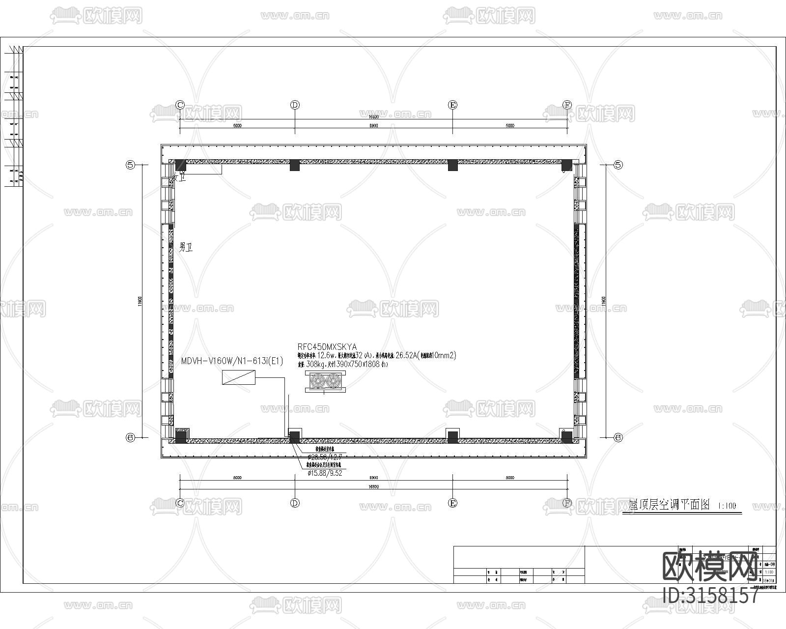 售楼处空调  智能化cad施工图下载（渲染图4）