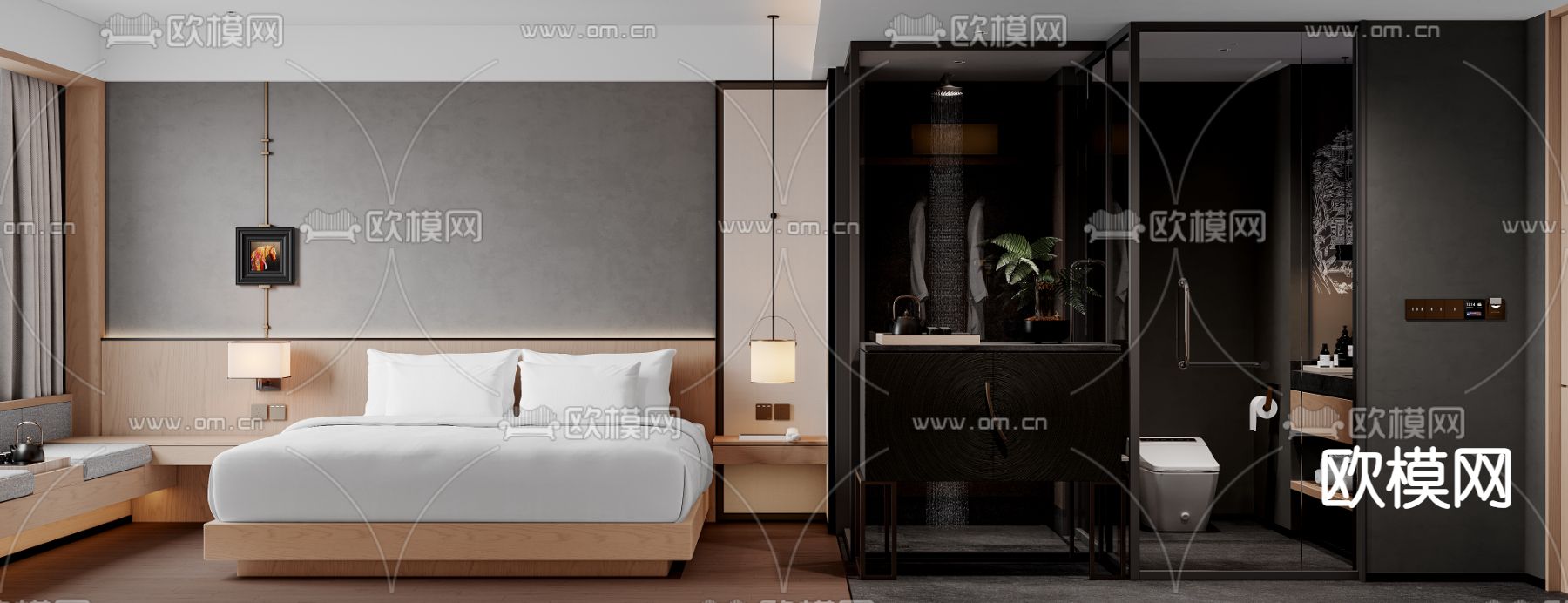 酒店客房3d模型下载