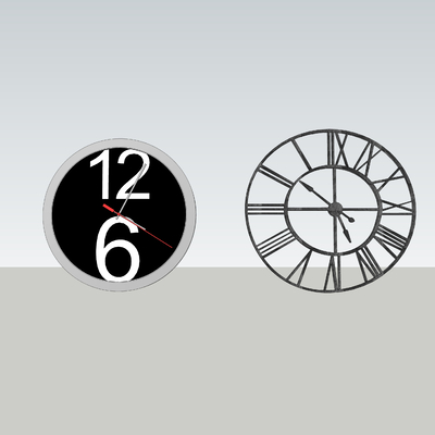  时钟 挂钟su模型 