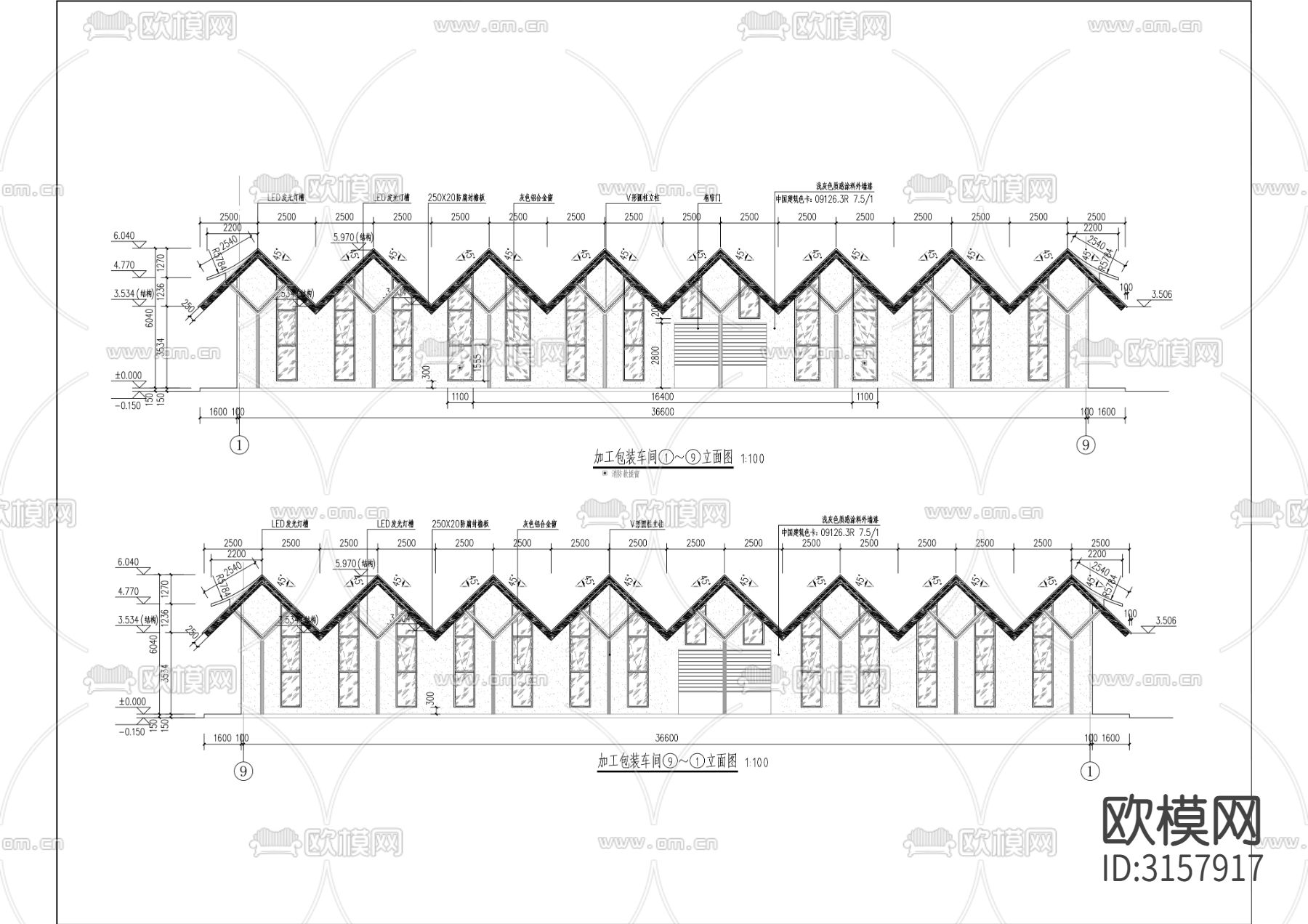 农业园区项目建筑cad施工图下载（渲染图5）