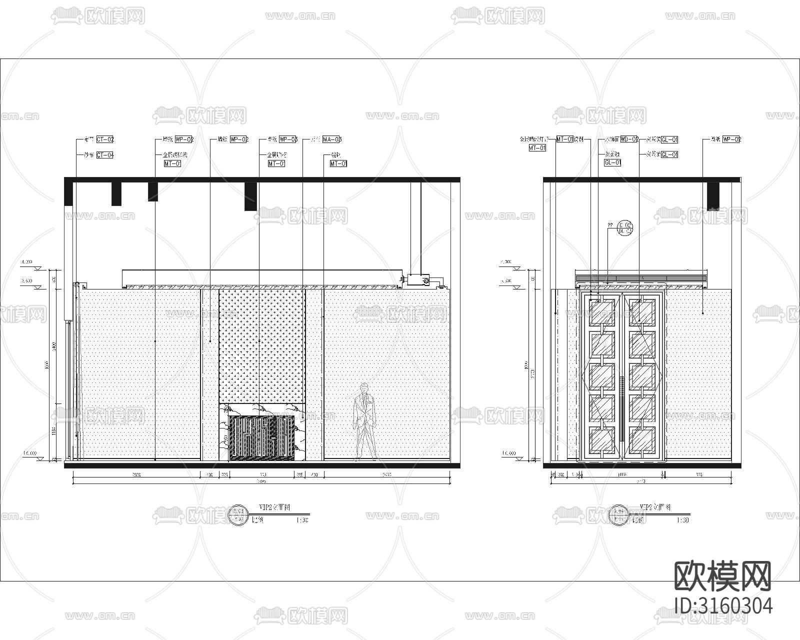 销售楼 销售中心cad施工图下载（渲染图5）