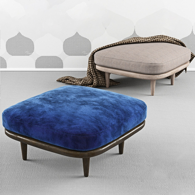  现代休闲凳 搭脚凳su模型 