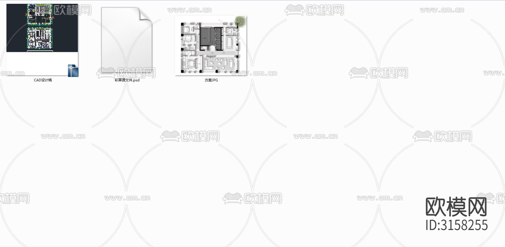 451㎡超级大平层设计方案cad平面图下载（渲染图2）