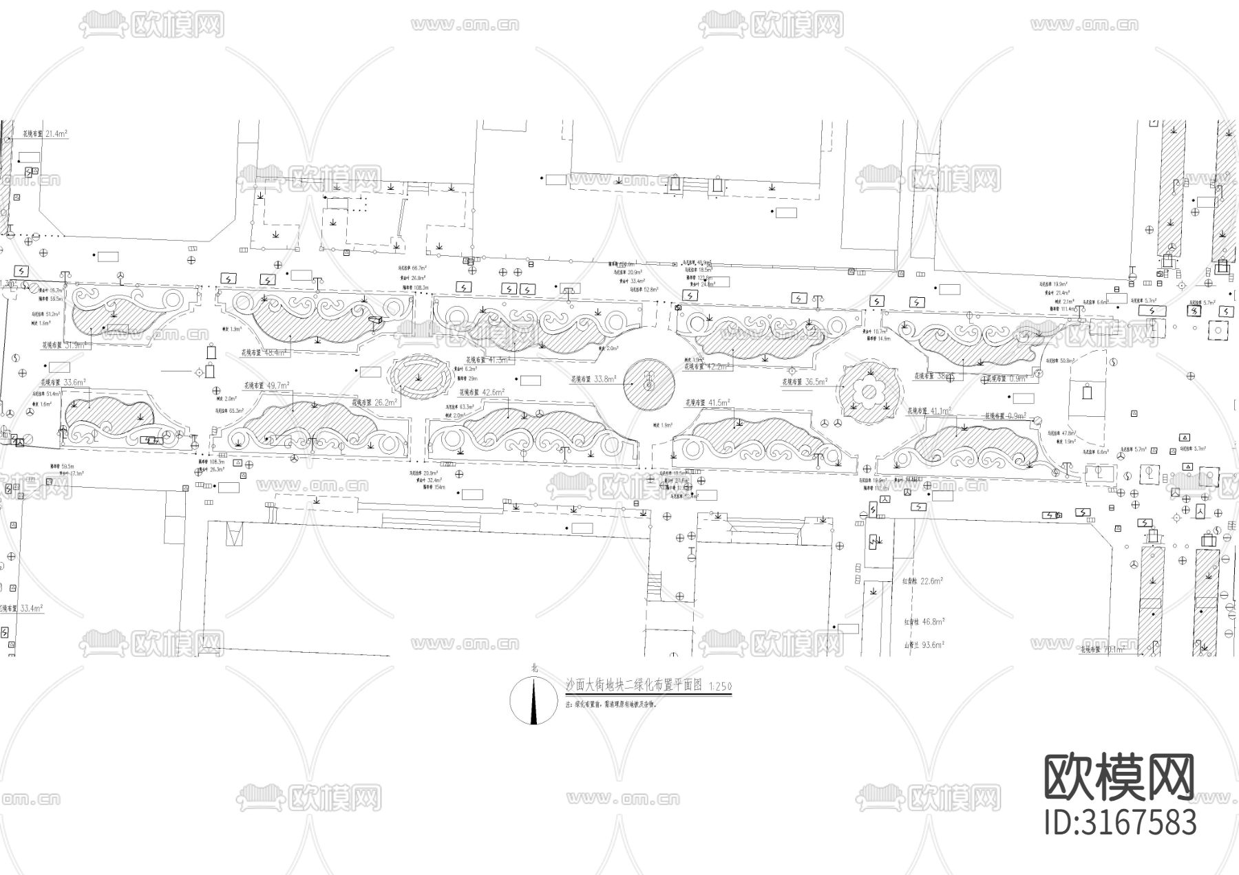 公园花卉养护服务cad施工图下载（渲染图5）