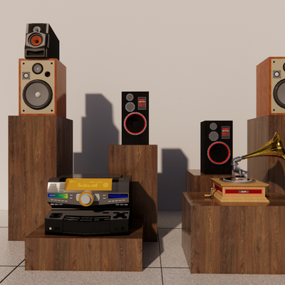  音响 音箱su模型 