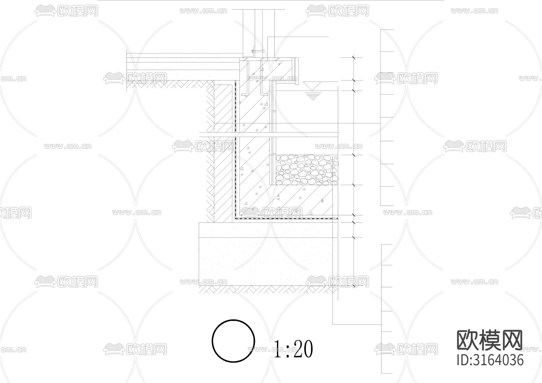 公园景观设计cad施工图下载（渲染图6）