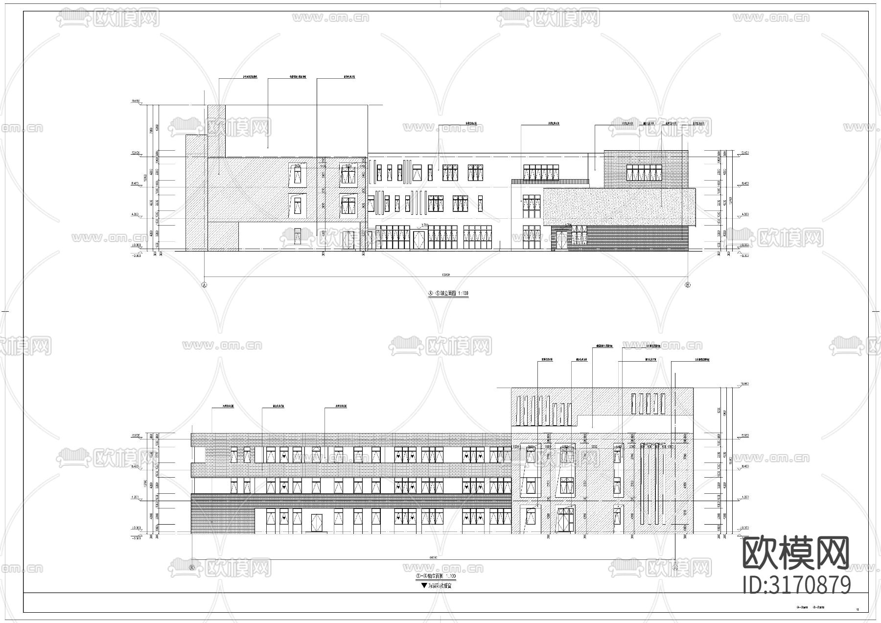 幼儿园建筑cad施工图下载（渲染图6）