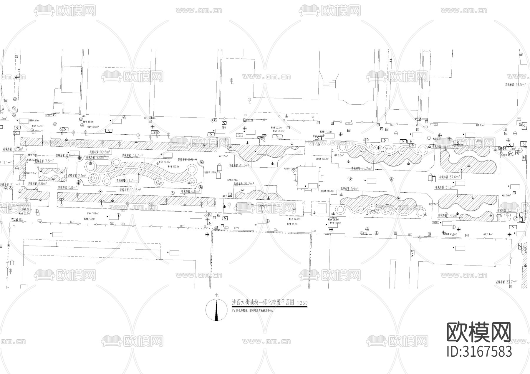 公园花卉养护服务cad施工图下载（渲染图3）