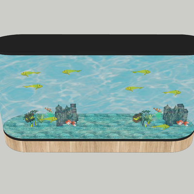  鱼缸 水族su模型 