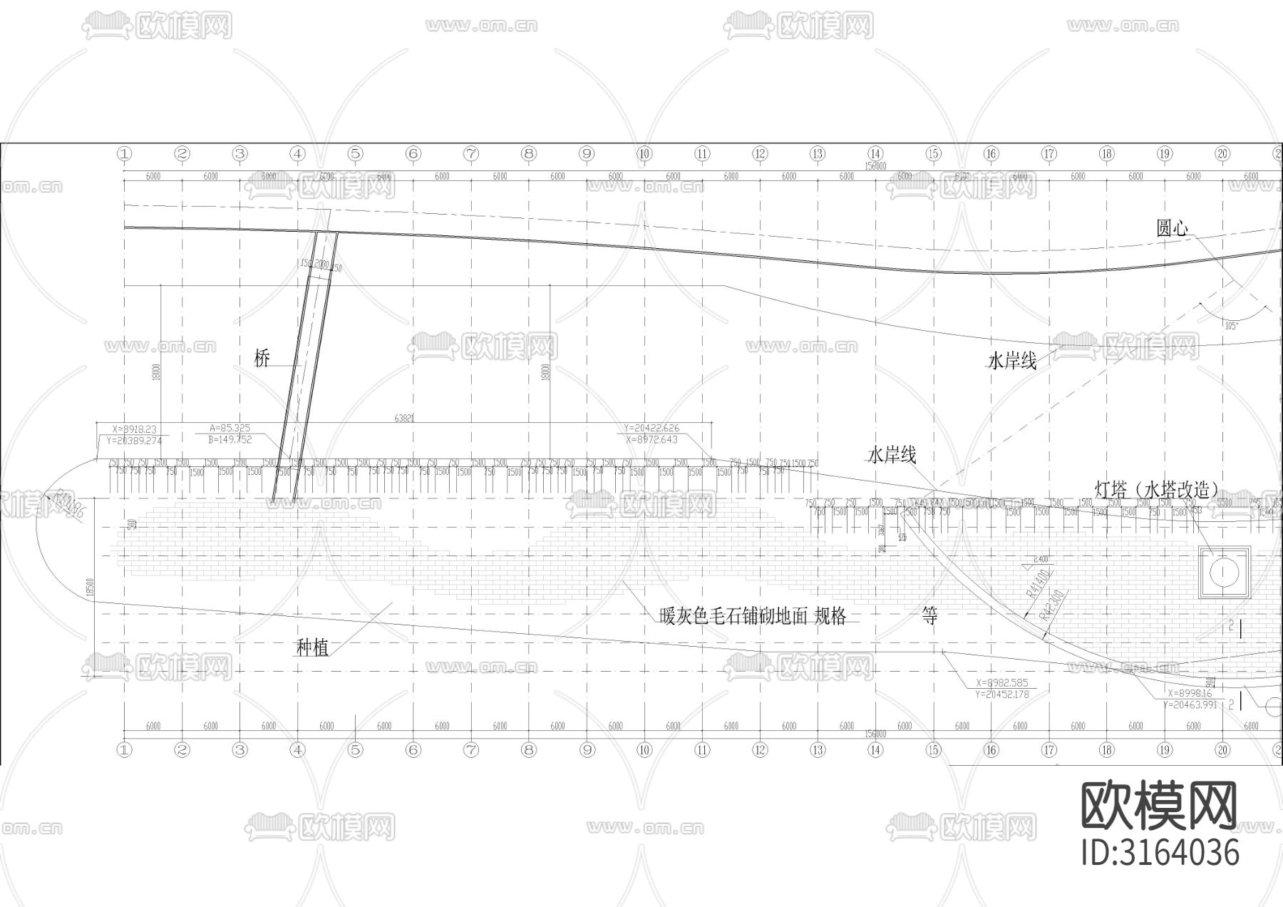公园景观设计cad施工图下载（渲染图4）