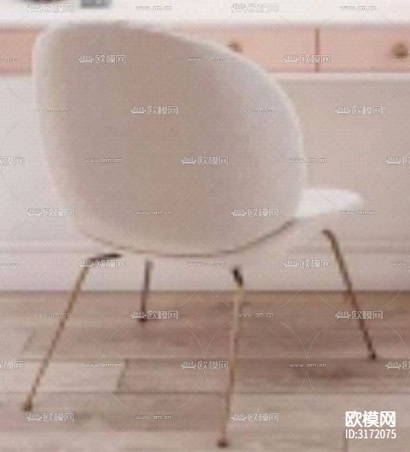 现代椅子CAD家具设计图纸cad大样图下载（渲染图1）