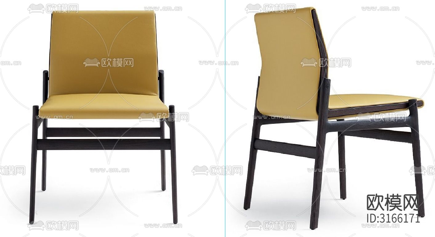 现代家具 椅子设计cad大样图下载（渲染图2）