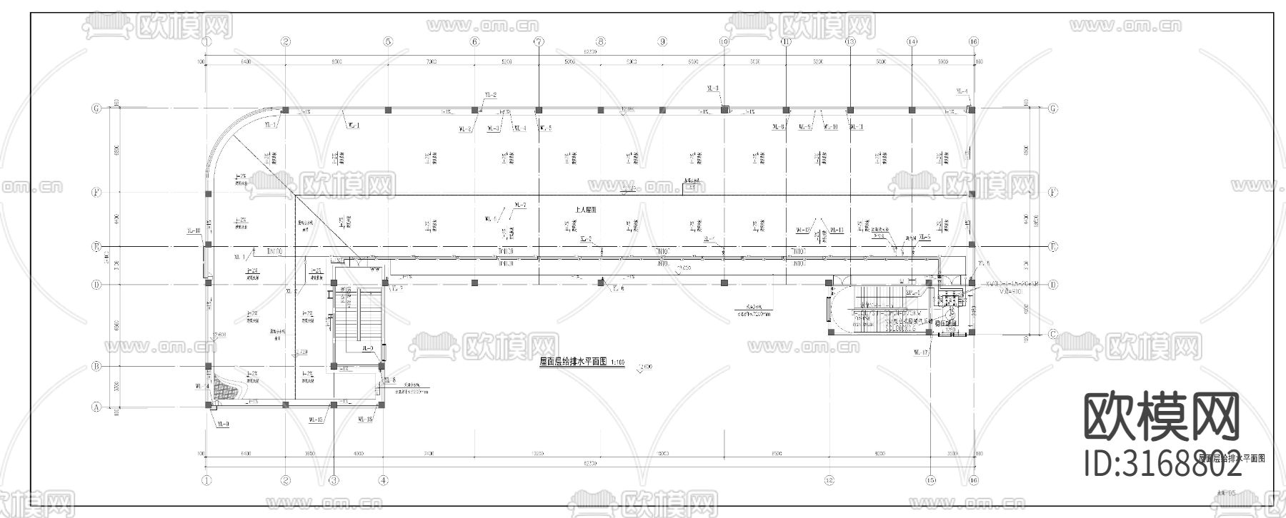 幼儿园给排水cad施工图