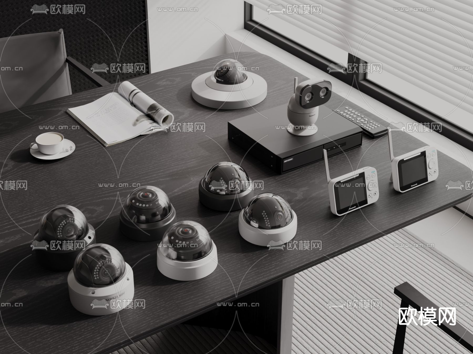 安防监控 摄像头 监控器3d模型下载