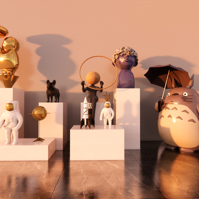  雕塑摆件 公仔 潮玩su模型 