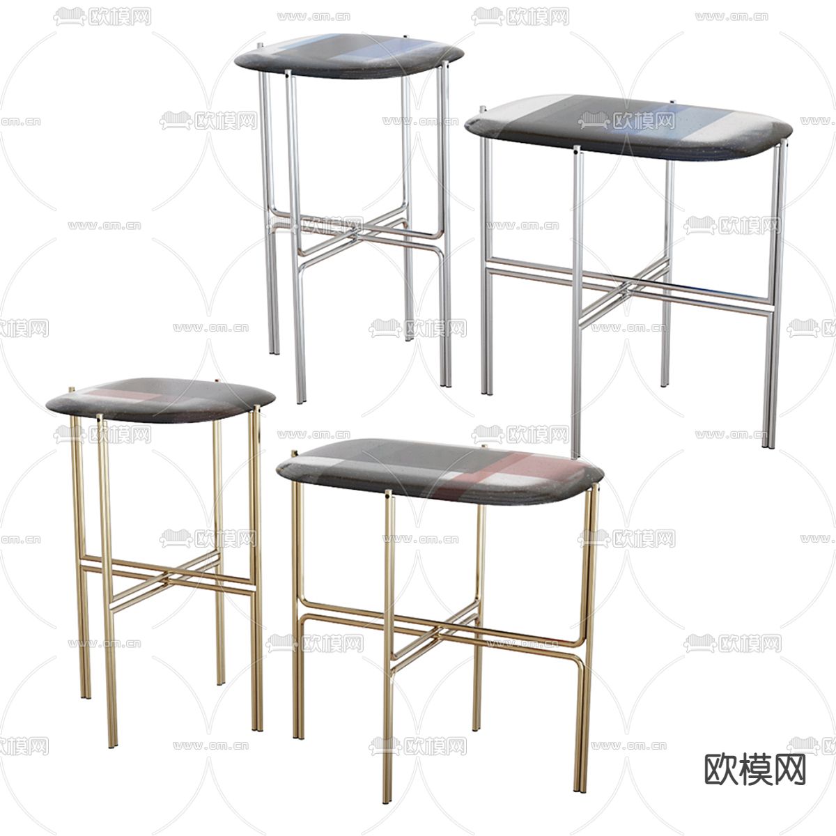 Baxter 轻奢角几 边几 桌几3d模型下载（渲染图1）