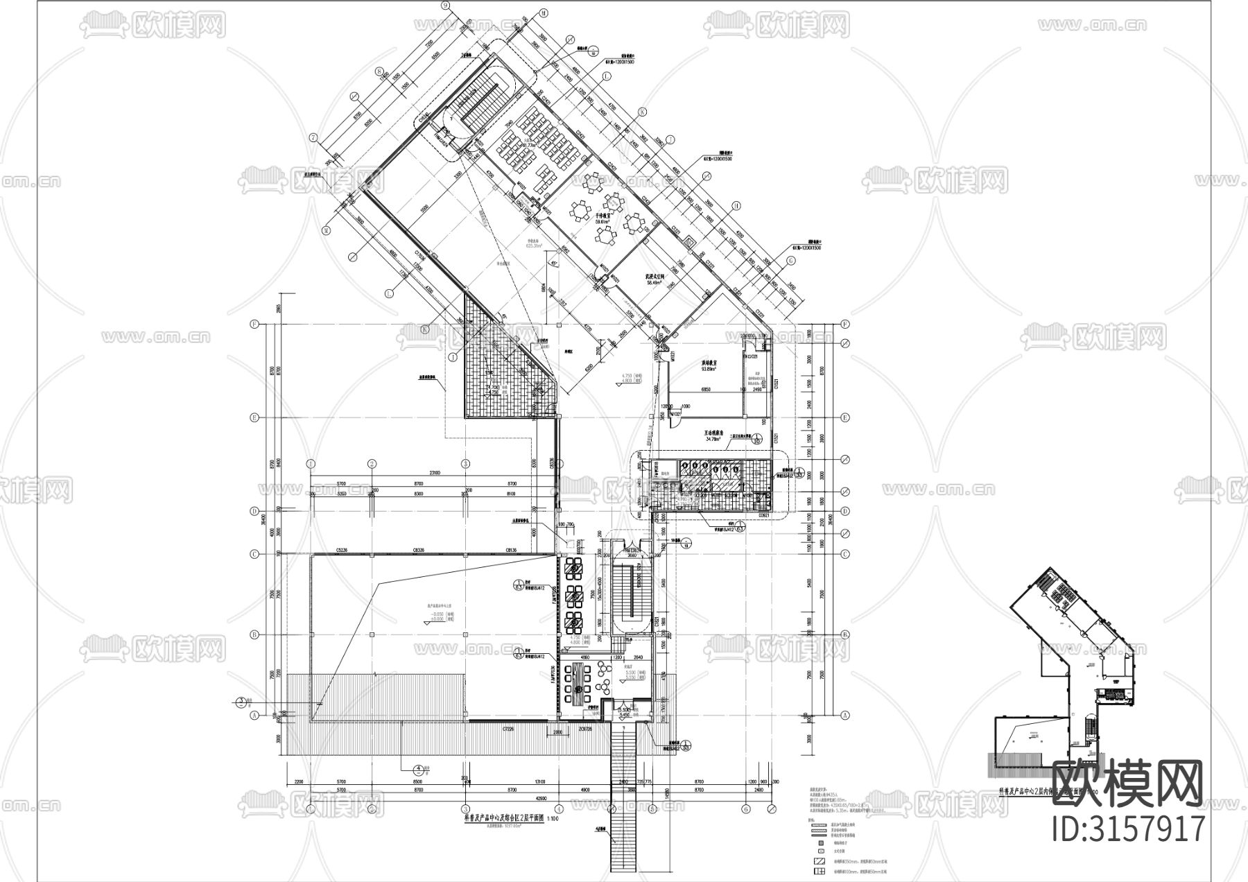 农业园区项目建筑cad施工图下载（渲染图2）