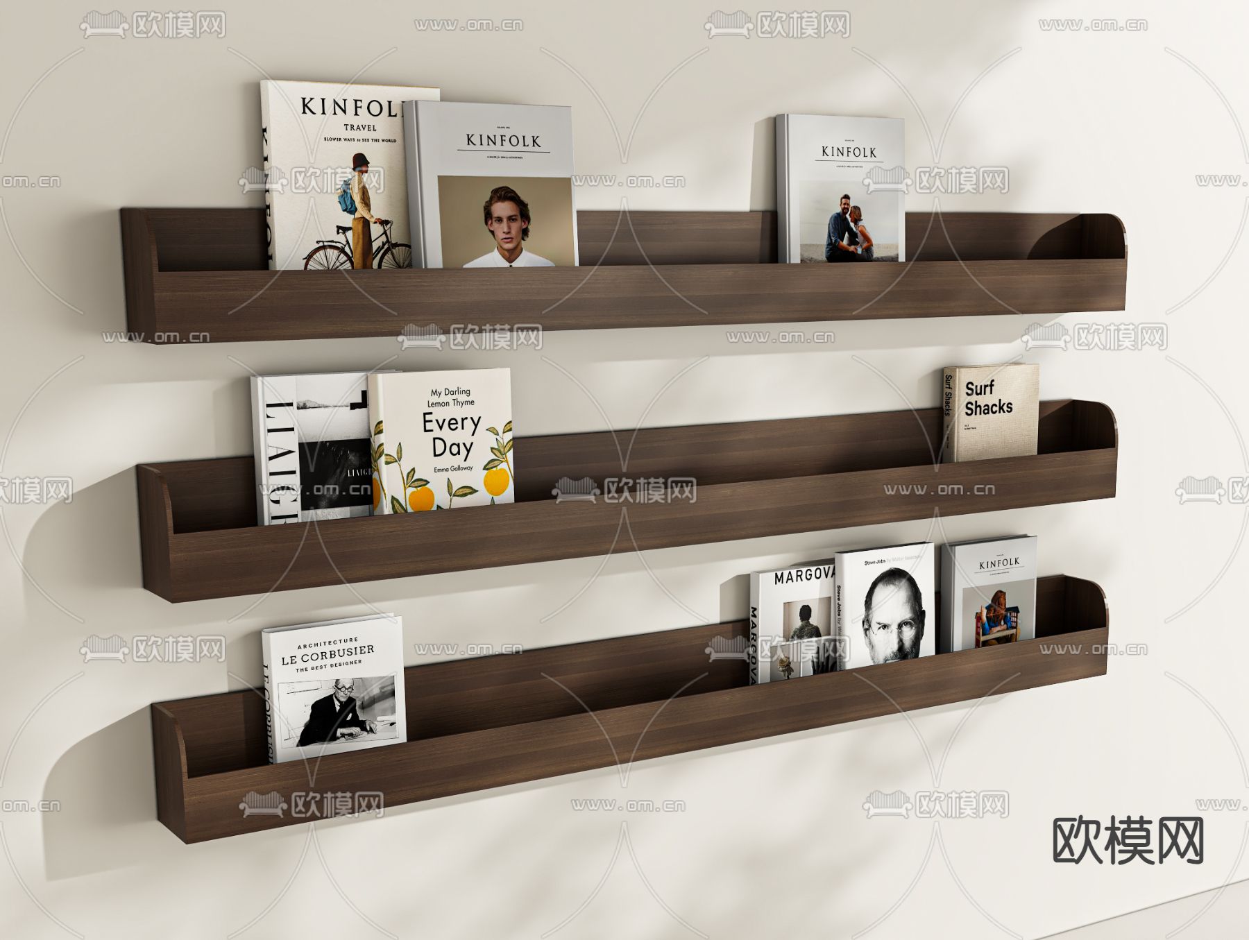 现代书架 壁柜su模型下载（渲染图2）