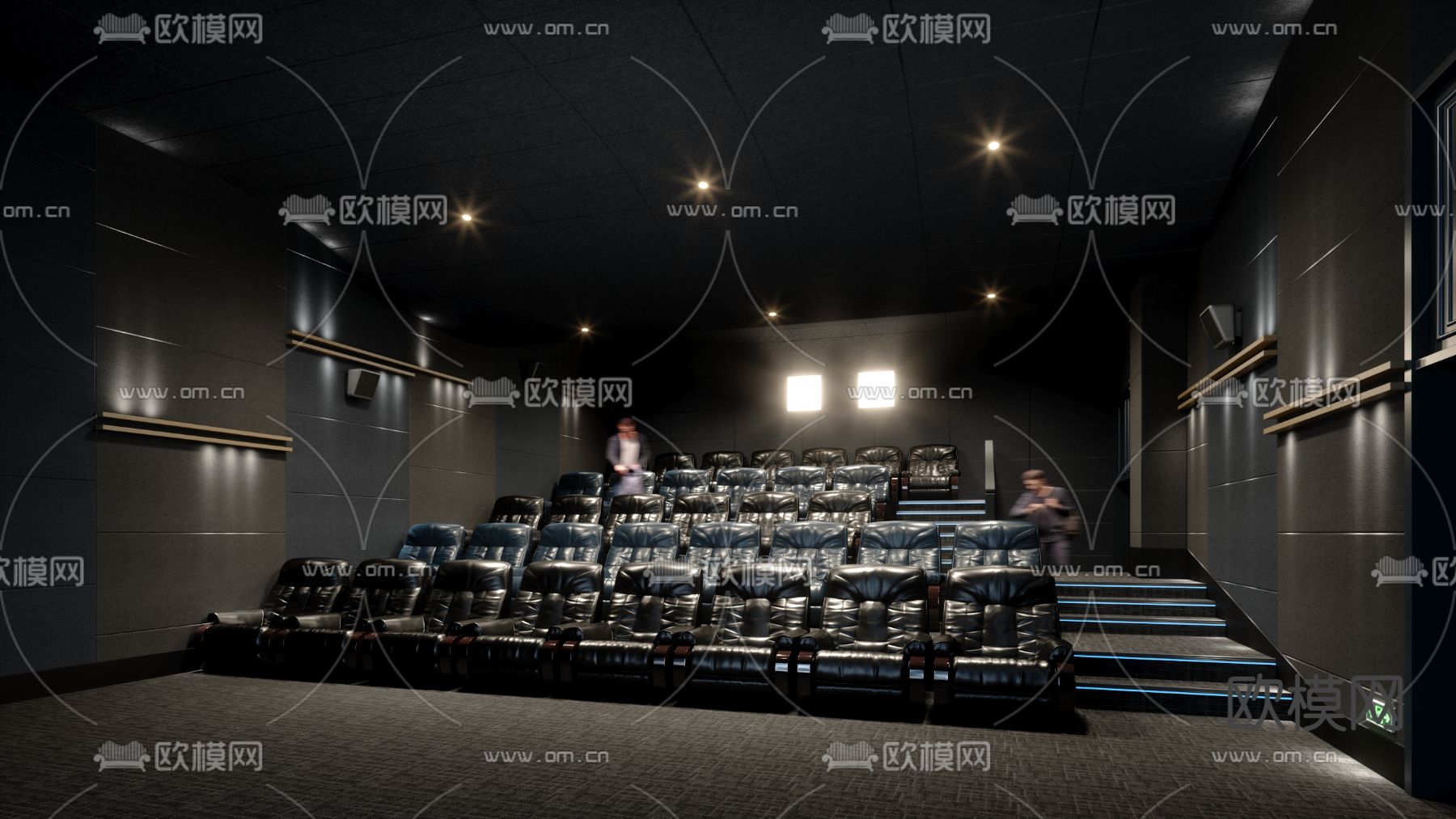 电影院影厅 VIP影厅su模型下载（渲染图2）