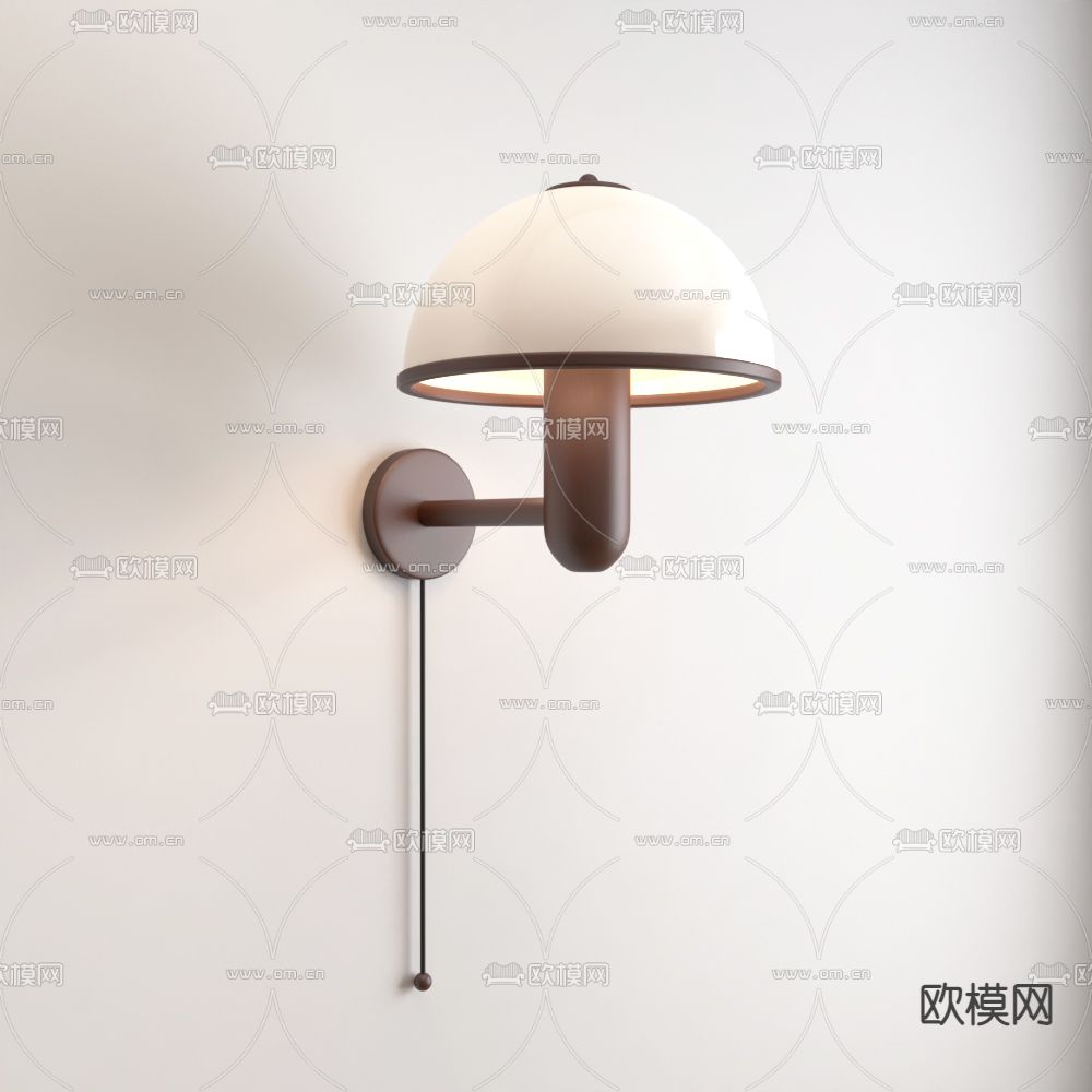 中古风壁灯3d模型下载