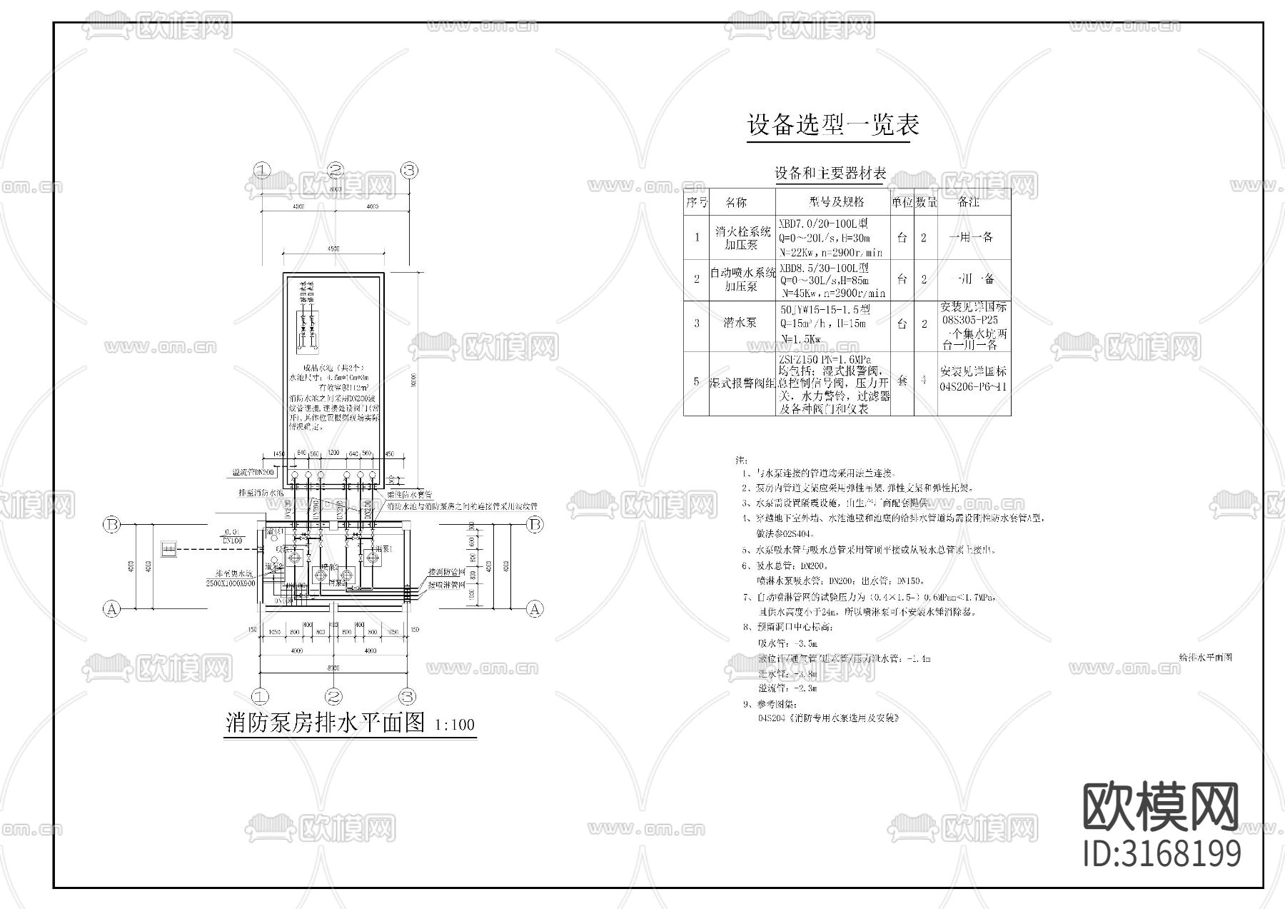 幼儿园泵房建筑cad施工图下载（渲染图3）
