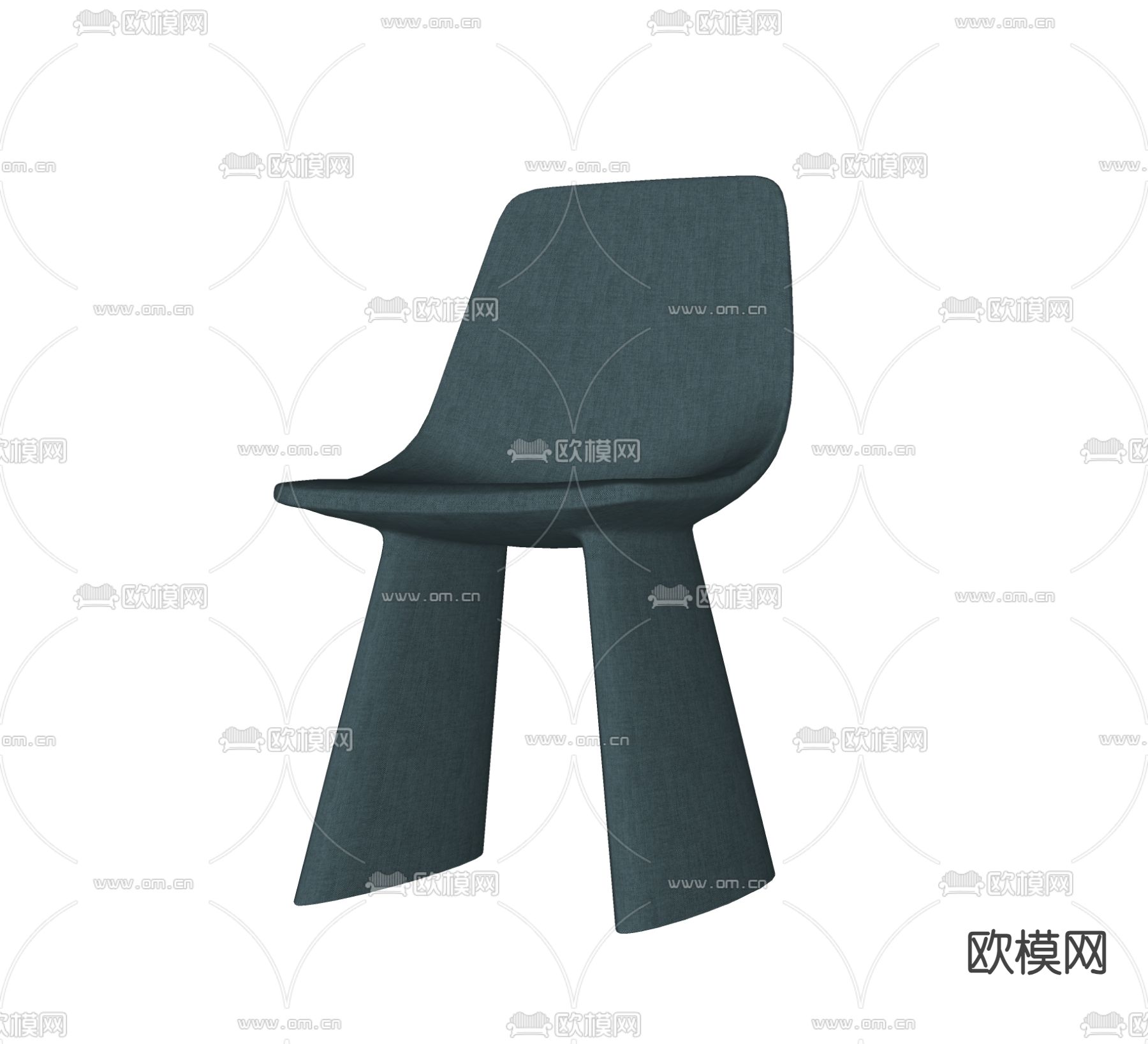 现代单椅 餐椅su模型下载（渲染图1）