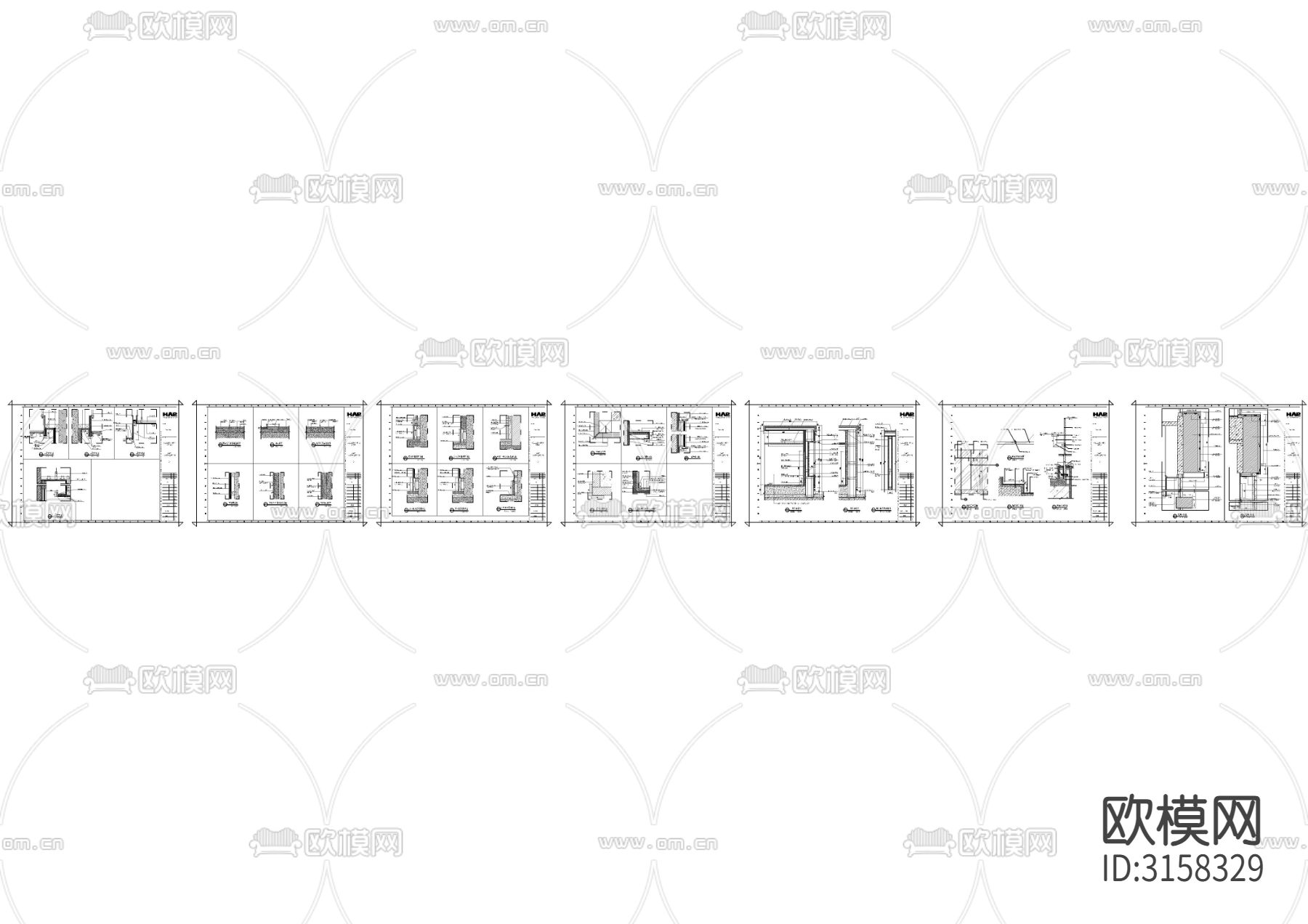 餐厅招牌 门头墙身cad施工图下载（渲染图4）