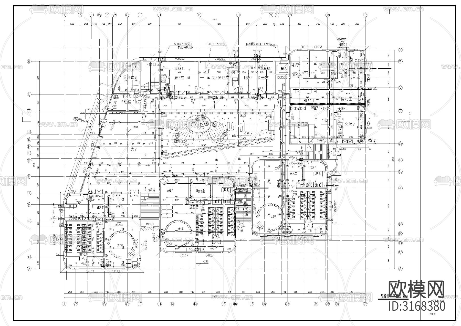 幼儿园给排水cad施工图