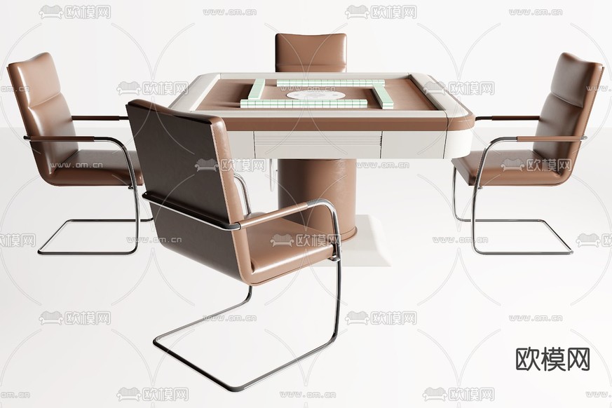 现代麻将桌 自动麻将桌3d模型下载