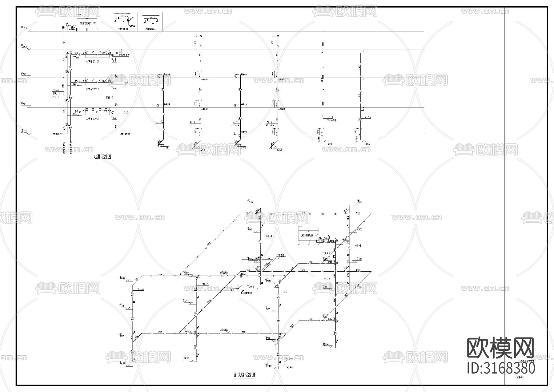 幼儿园给排水cad施工图