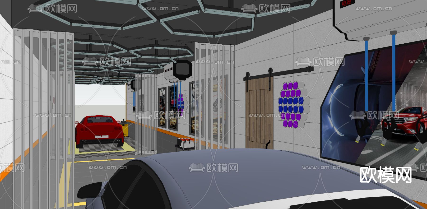 马牌轮胎店 汽修店su模型下载（渲染图4）