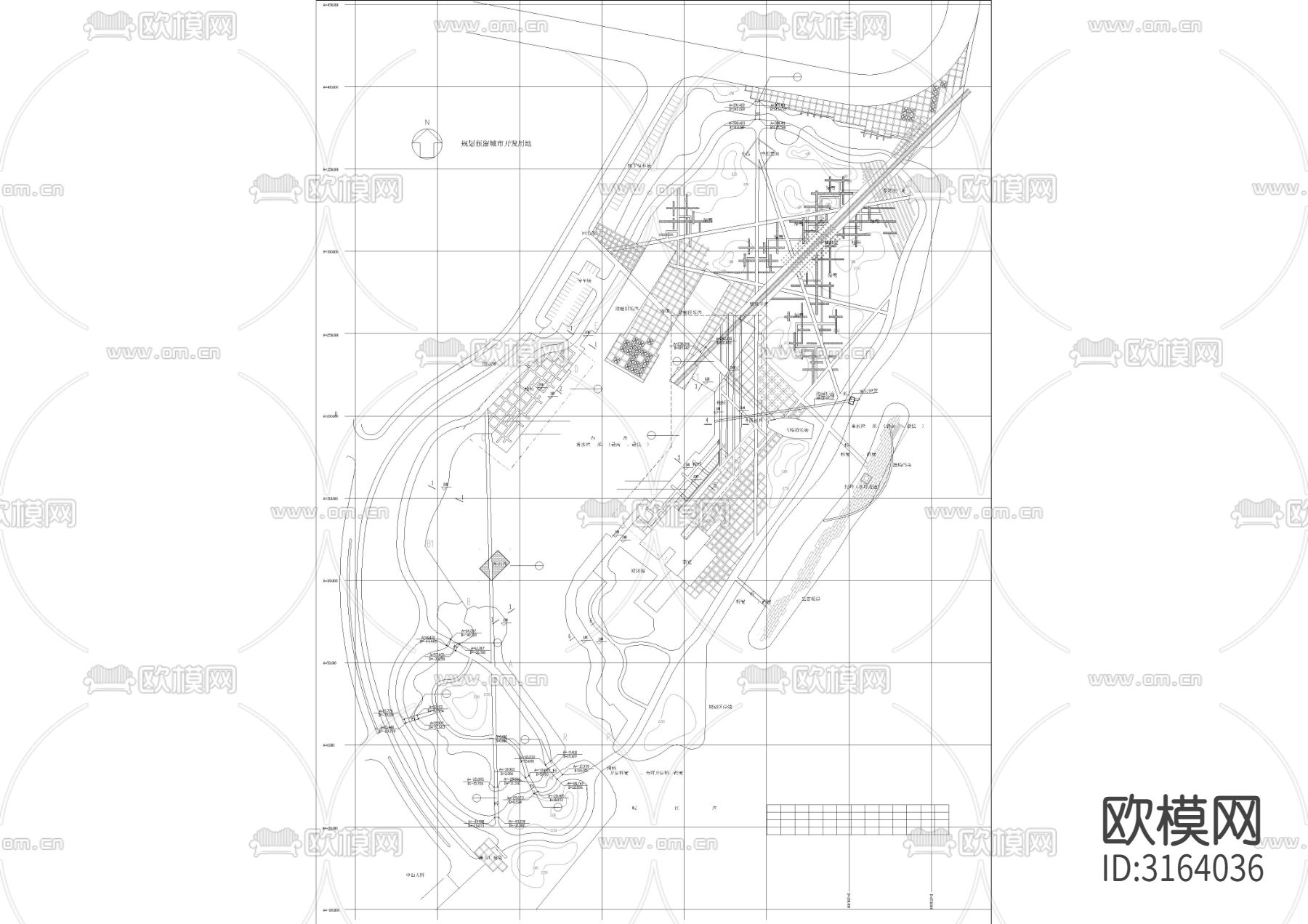 公园景观设计cad施工图下载（渲染图1）