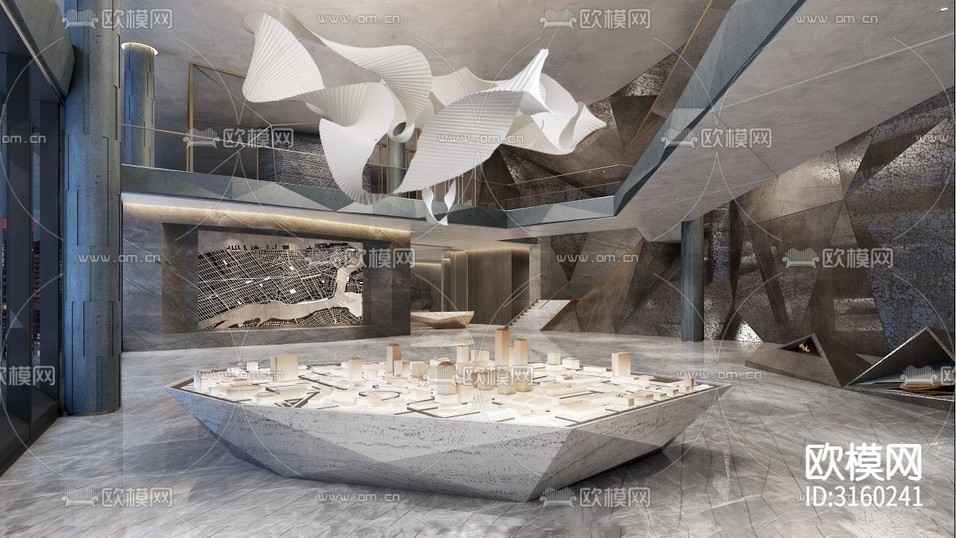 哈羅小鎮(zhèn)銷售中心cad施工圖下載(渲染圖6)
