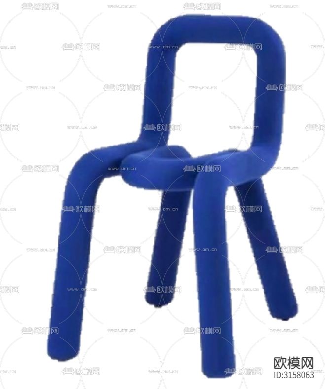 现代家具 椅子设计cad大样图下载（渲染图1）