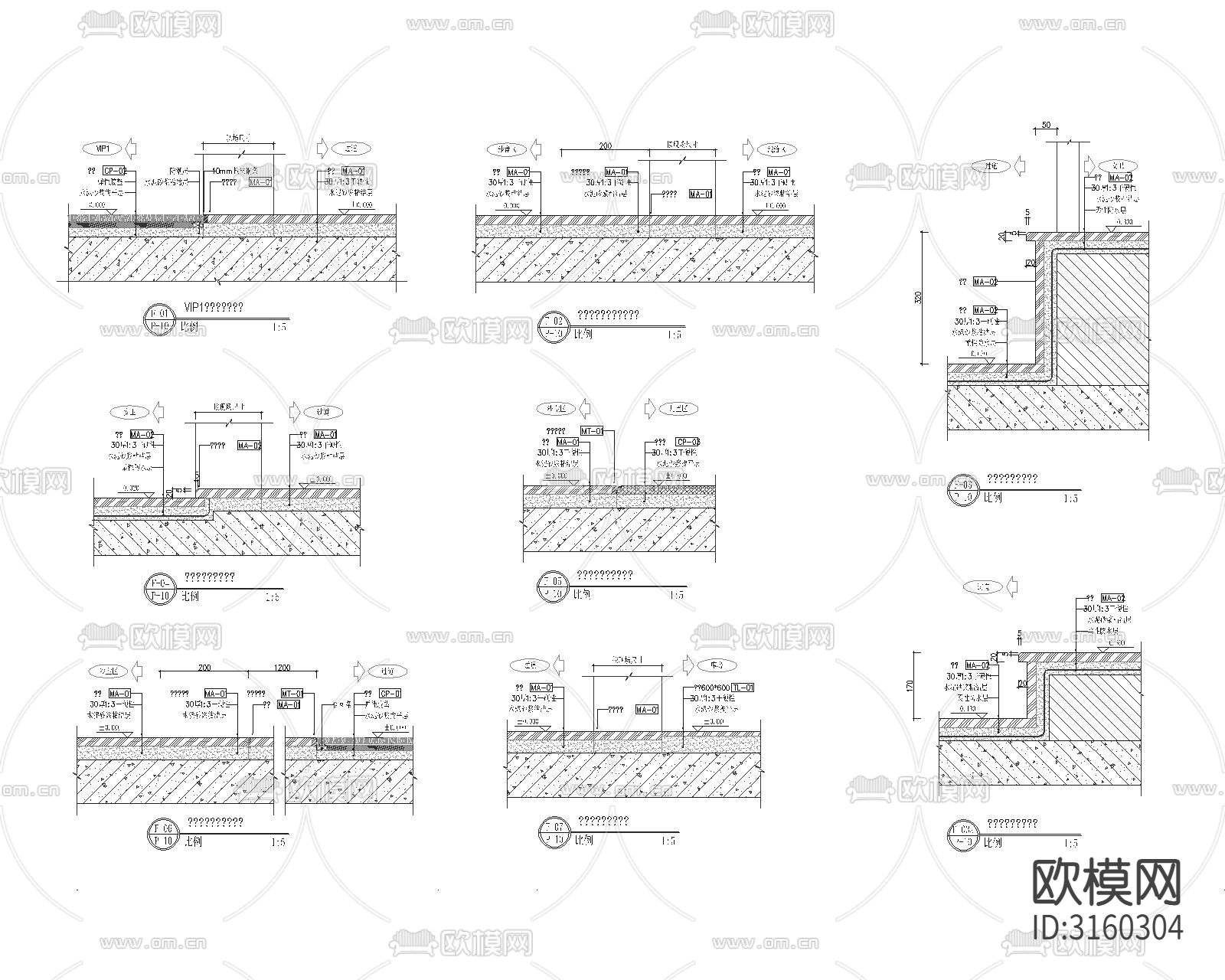 销售楼 销售中心cad施工图下载（渲染图7）