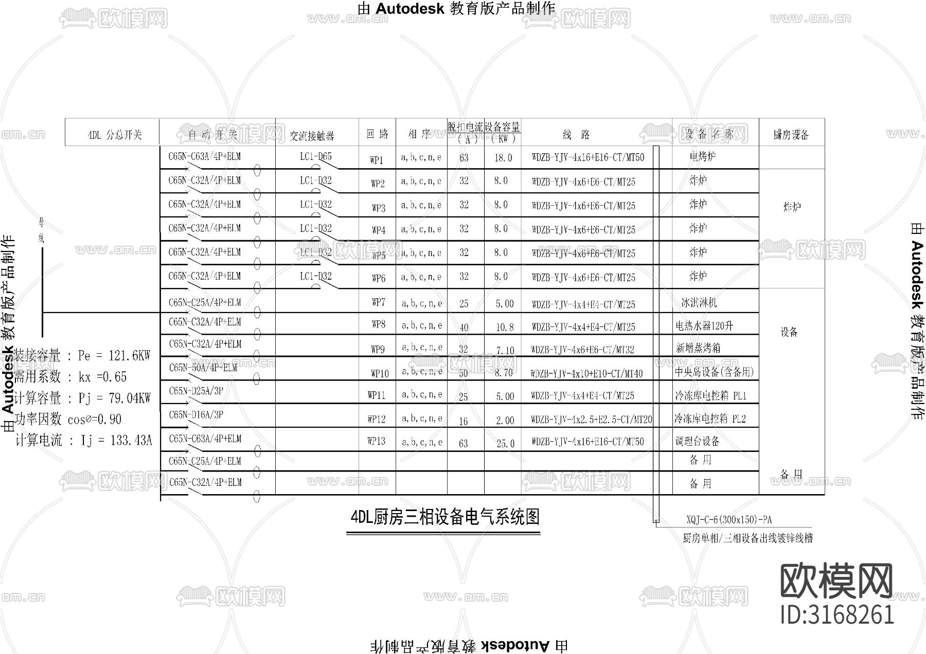 快餐餐饮电气设计说明下载（渲染图3）