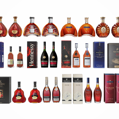  酒水 红酒 洋酒 酒盒 酒瓶su模型 