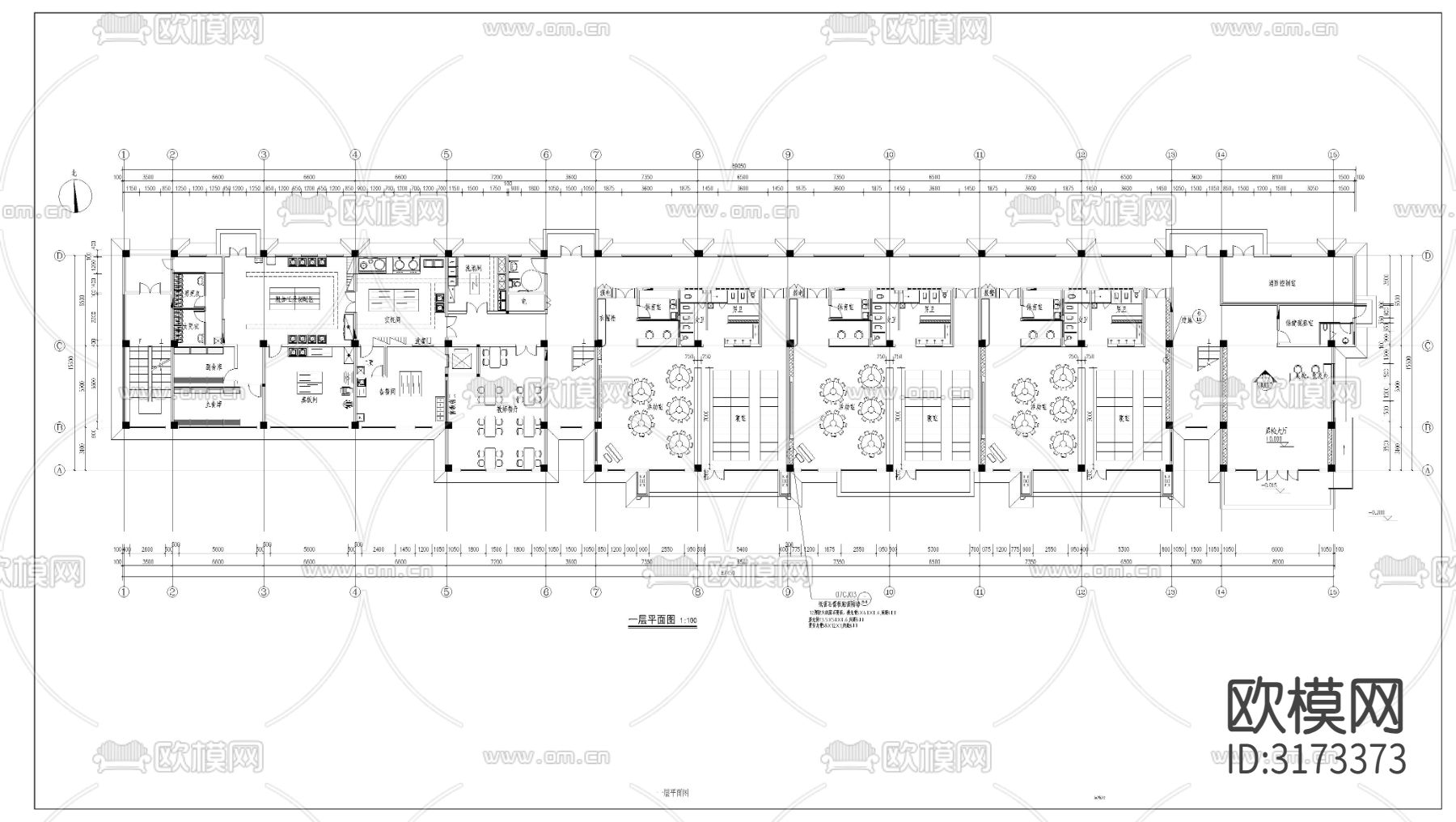 幼儿园室内装饰全套cad施工图下载（渲染图1）