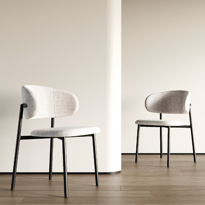 现代单椅 餐椅su模型