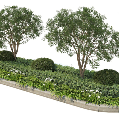  现代树池su模型 